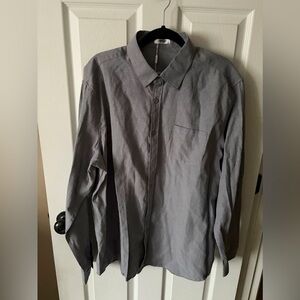 🆕 Coofandy Men’s Blue Button Down Long Sleeve Dress Shirt Size XXL